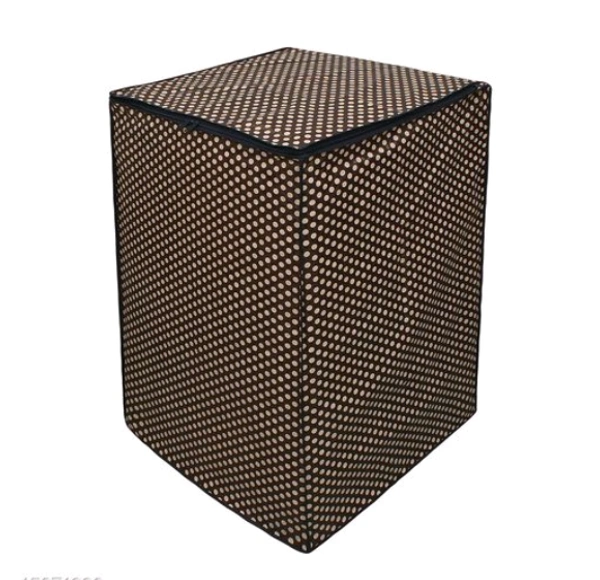 DREAM CURE Portable Washing Machine Brown Color Printed   PVC Cover,Top Load Waher Dryer Cover Water Proof ,  Full Automatic /Wheel Washing Machine Cover For 6 Kg Cover -  Brown